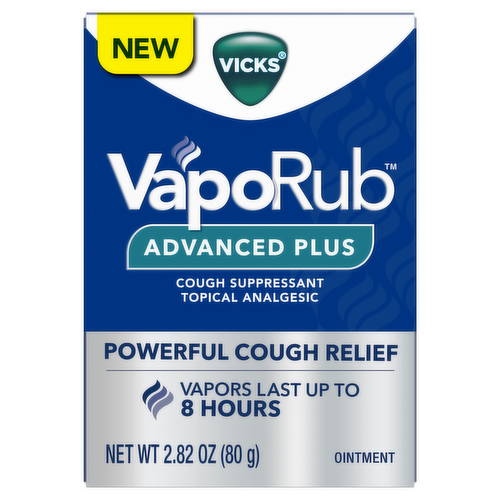 Vicks VapoRub Advanced Plus Cough Suppressant Topical Analgesic Ointment