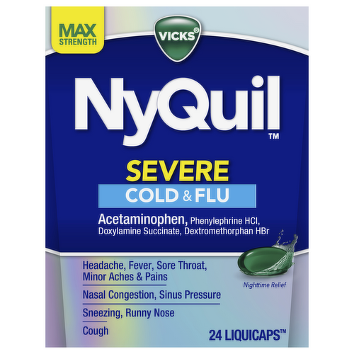 Vicks NyQuil Severe Cold & Flu Nighttime Relief LiquiCaps