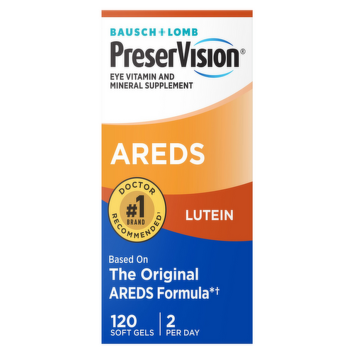 Bausch & Lomb PreserVision Areds 2 with Lutein Eye Vitamin and Mineral Softgels