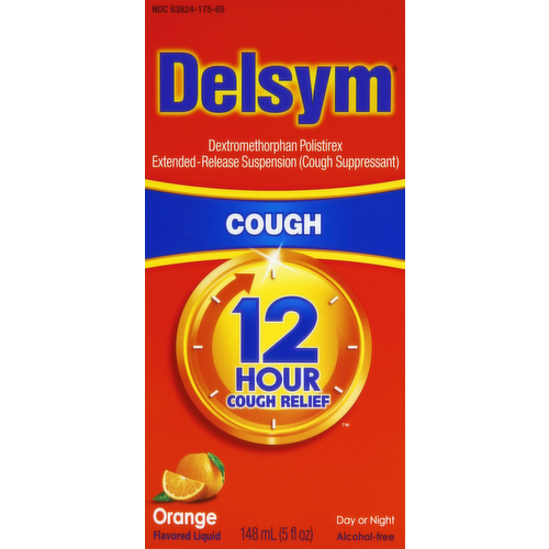 Delsym Extended Release Cough Suppressant - 12 Hour Orange