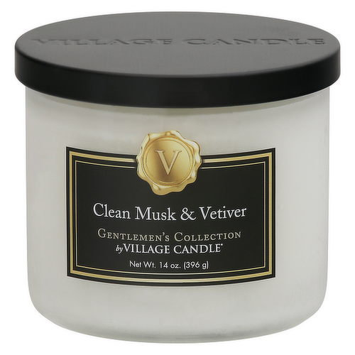 Gentlemen's Collection by Village Candle Clean Musk & Vetiver Candle