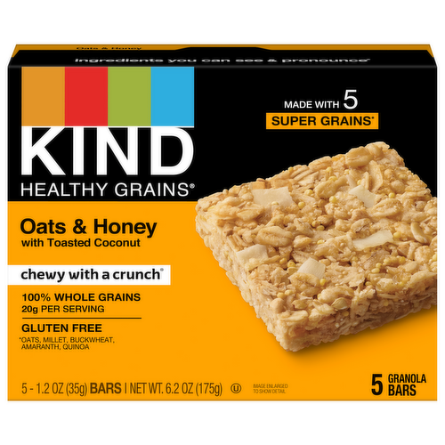 Kind Healthy Grains Oats & Honey with Toasted Coconut Granola Bars