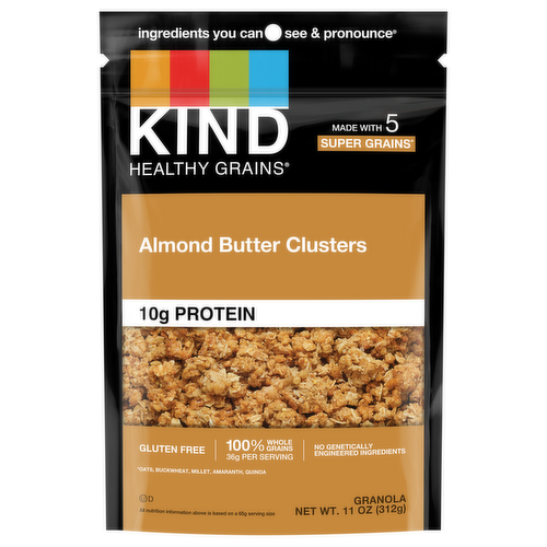 Kind Healthy Grains Almond Butter Whole Grain Clusters