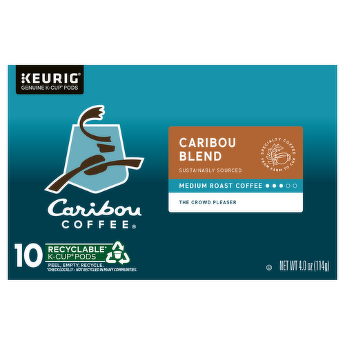 Caribou Coffee K-Cups Caribou Blend Medium Roast Coffee