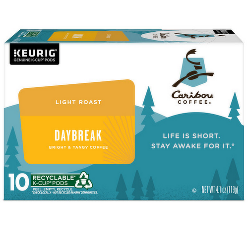 Caribou Coffee K-Cups Daybreak Morning Blend Light Roast Coffee