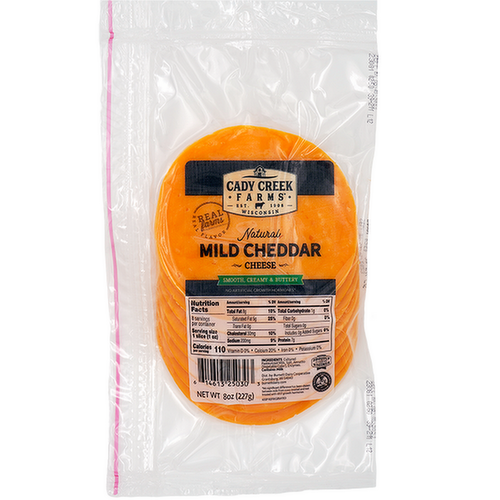 Cady Creek Farms Mild Cheddar Cheese Slices