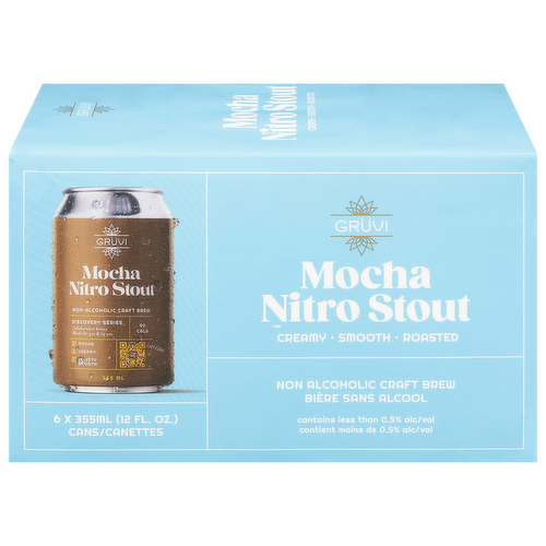 Gruvi Mocha Nitro Stout Non-Alcoholic Craft Beer