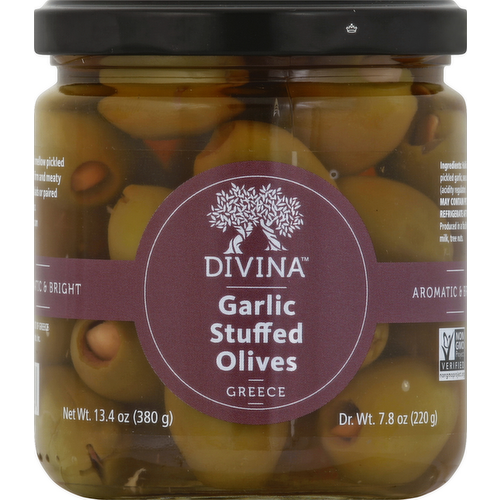 Divina Garlic Stuffed Green Olives