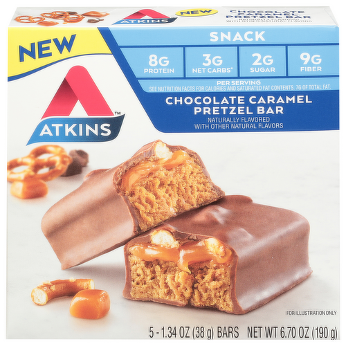 Atkins Chocolate Caramel Pretzel Snack Bars