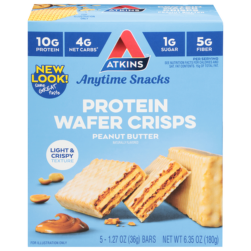 Atkins Snack Peanut Butter Protein Wafer Crisps