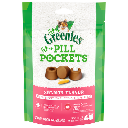 Greenies Feline Pill Pockets Salmon Flavor Cat Treats