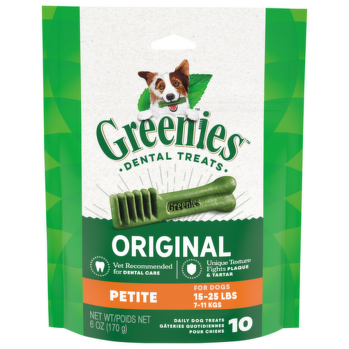 Greenies Petite Original Dental Chews for Dogs - Adult 15-25 lbs