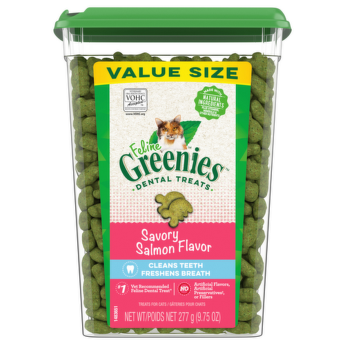 Greenies Feline Dental Treats Savory Salmon Flavor Treats For Cats Value Size