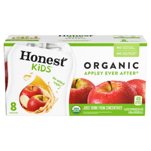 Honest Kids Organic Appley Ever After Juice Drink Pouches