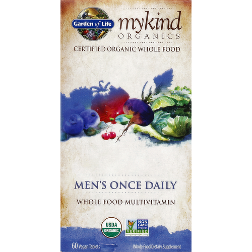 Garden of Life mykind Organics Men's Once Daily Multi Tablets