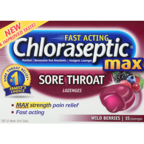 Chloraseptic Sore Throat Relief Max Strength Lozenges