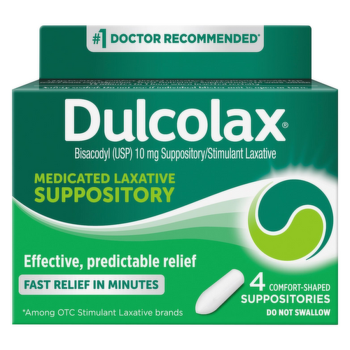 Dulcolax Medicated Laxative Comfort Shaped Suppositories