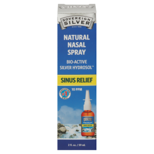 Sovereign Silver Natural Nasal Spray 10ppm Bio-Active Silver Hydrosol