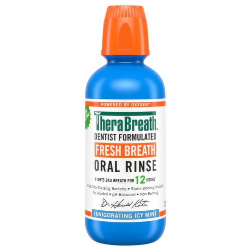 TheraBreath Fresh Breath Oral Rinse Invigorating Icy Mint