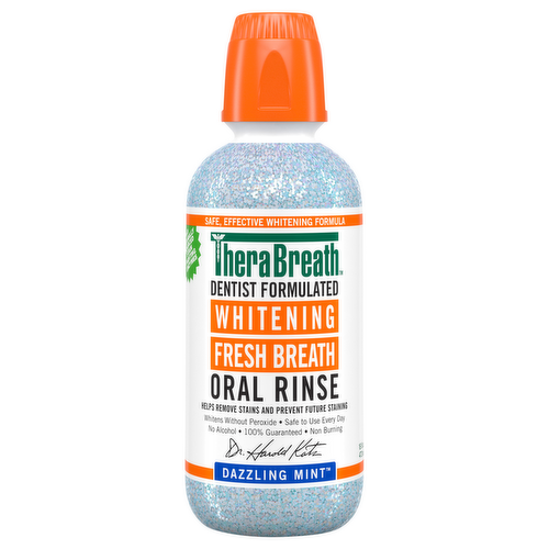 TheraBreath Whitening Fresh Breath Oral Rinse Dazzling Mint