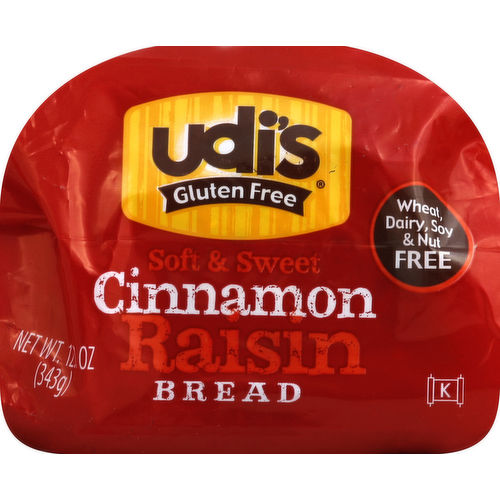 Udi's Gluten Free Cinnamon Raisin Bread