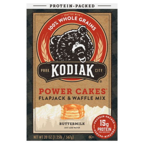 Kodiak Cakes Power Cakes Protein Packed Buttermilk Flapjack & Waffle Mix