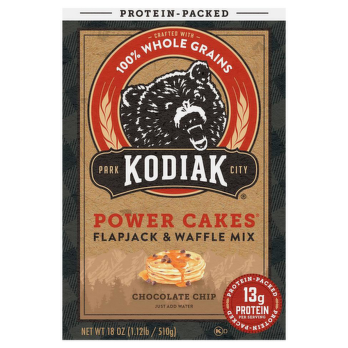 Kodiak Power Cakes Protein Packed Chocolate Chip Flapjack & Waffle Mix	