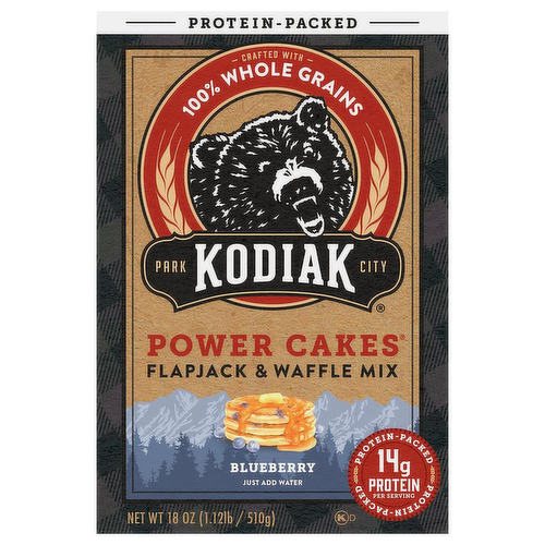 Kodiak Cakes Power Cakes Protein Packed Blueberry Flapjack & Waffle Mix