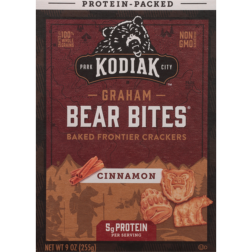 Kodiak Cakes Bear Bites Cinnamon Graham Crackers