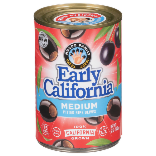 Early California Medium Pitted Black Olives