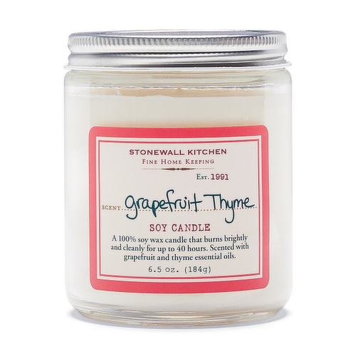 Stonewall Kitchen Grapefruit Thyme Soy Candle