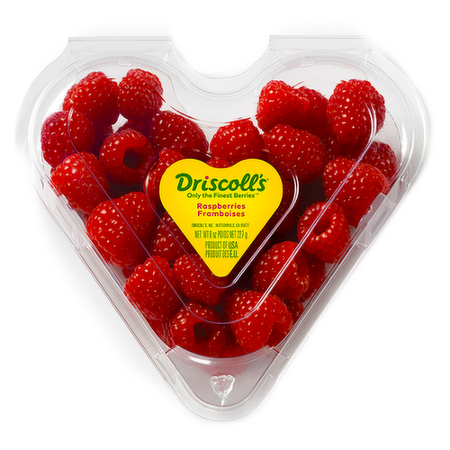 Driscoll's Valentine's Raspberries Heart Shaped Box