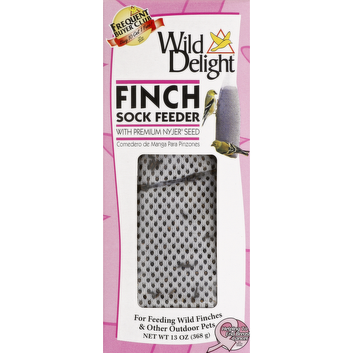Wild Delight Finch Bird Sock Feeder with Premium Nyjer Seed