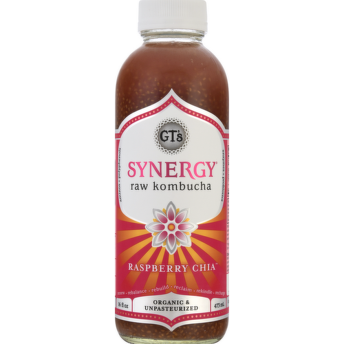 GT's Synergy Raspberry Chia Organic Kombucha Beverage