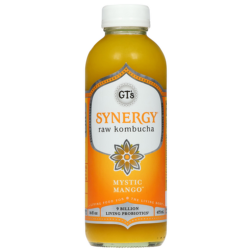 GT's Synergy Mystic Mango Kombucha Beverage