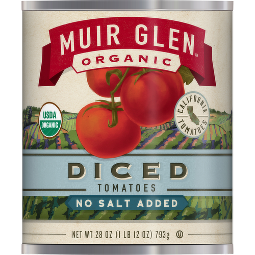 Muir Glen Organic Diced Tomatoes No Salt Added