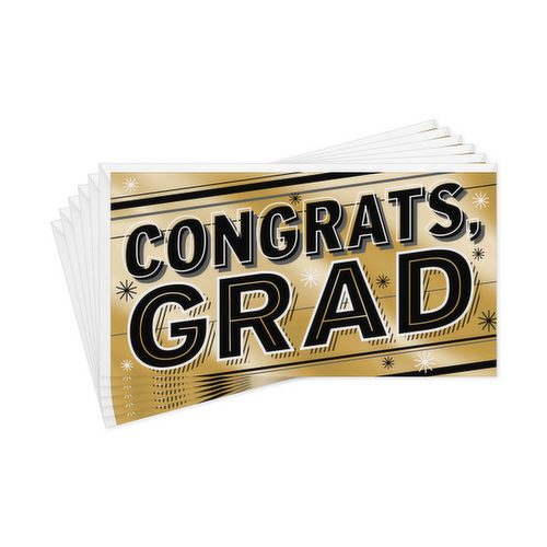 Hallmark Pack of 6 Graduation Money Holders or Gift Card Holders with Envelopes (Gold Foil Congrats Grad)