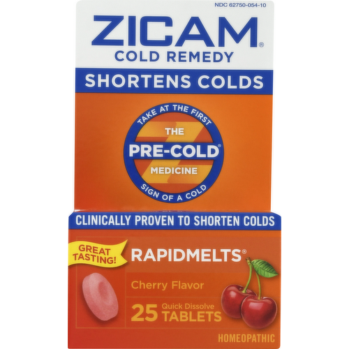 Zicam Cold Remedy Rapidmelts Cherry Flavor Tablets