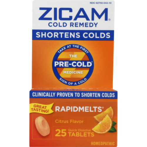 Zicam Cold Remedy Rapidmelts Citrus Flavor Tablets