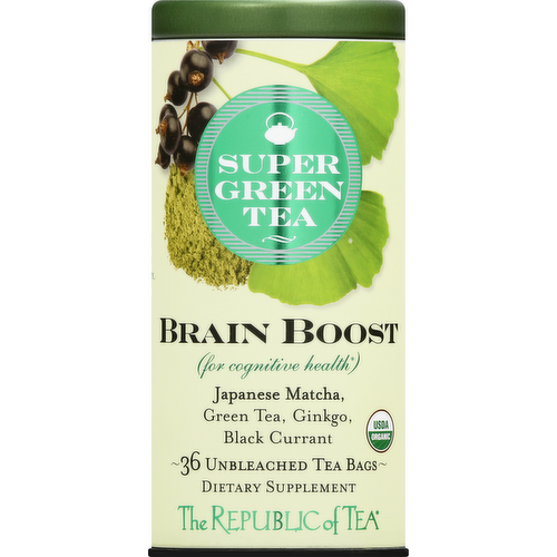 The Republic of Tea Organic Brain Boost SuperGreen Tea