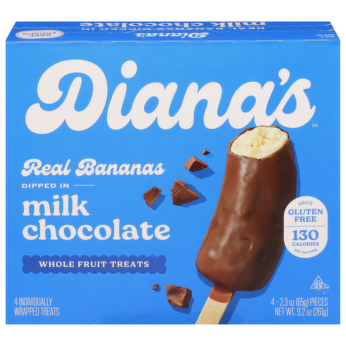 Diana's Real Banana Halves in Milk Chocolate