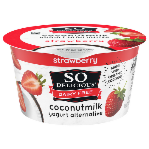 So Delicious Dairy Free Coconut Milk Strawberry Yogurt Alternative