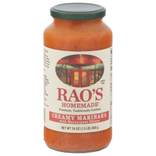 Rao's Homemade Creamy Marinara Pasta Sauce with Mascarpone Cheese