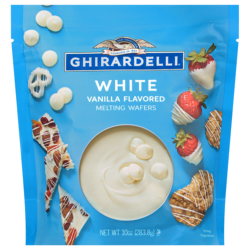 Ghirardelli Chocolate White Vanilla Flavored Melting Wafers