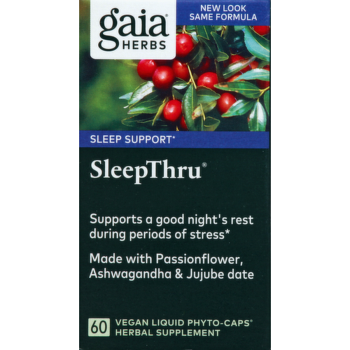 Gaia Herbs SleepThru Herbal Supplement Phyto-Caps