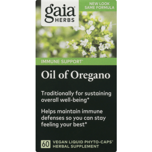 Gaia Herbs Oil of Oregano Herbal Supplement Phyto-Caps