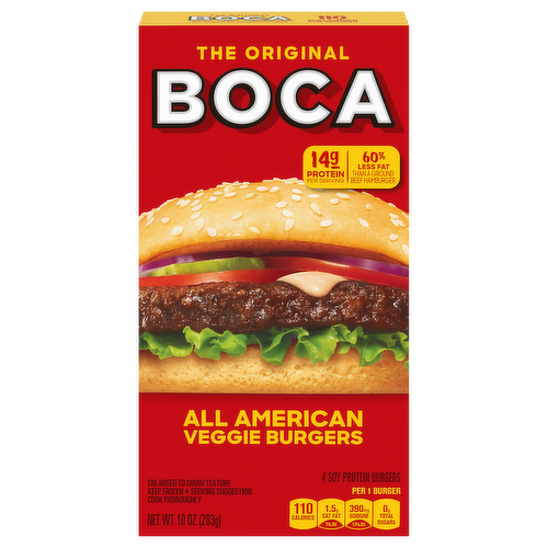 Boca All American Flame Grilled Veggie Burgers