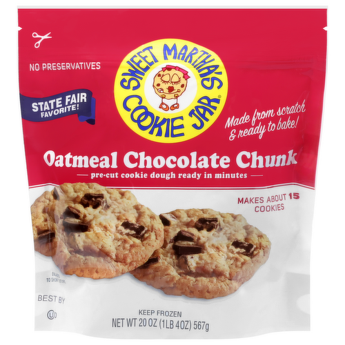 Sweet Martha's Cookie Jar Oatmeal Chocolate Chunk Cookie Dough