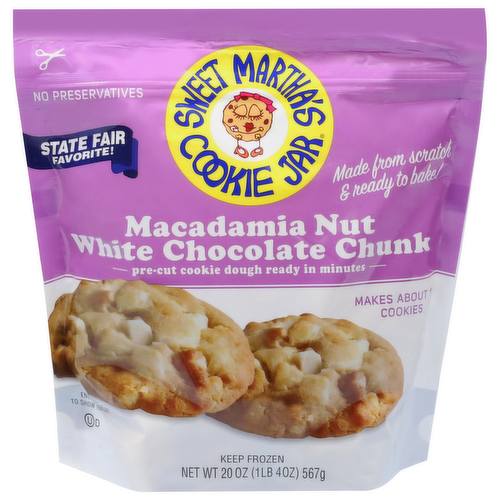 Sweet Martha's Cookie Jar Macadamia Nut White Chocolate Chunk Cookie Dough