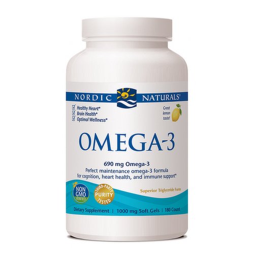 Nordic Naturals Omega-3 Lemon 1000mg Soft Gels